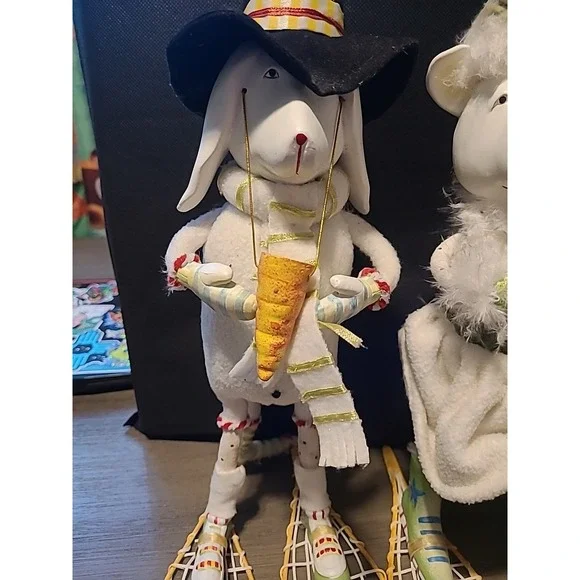 Dept 56 Patience Brewster Krinkles Male and Female Snow Dog 14" Figure 2005 Rare - Picture 3 of 12